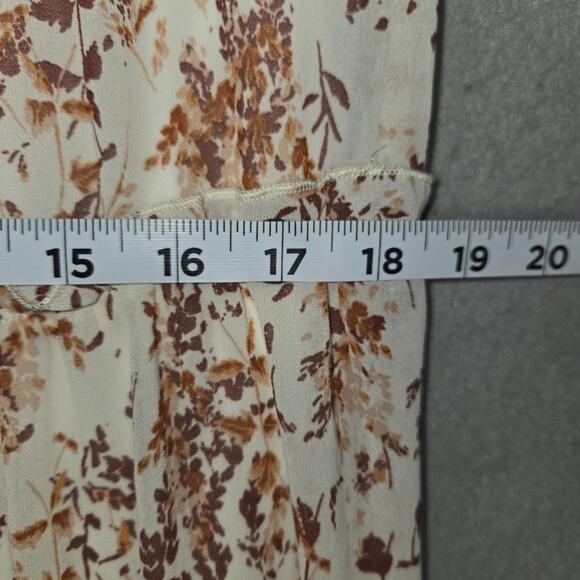 Drew Women XS Maxi Dress Floral Leaves Keyhole Tiered Flowy Vacation Boho Hippie - Picture 11 of 13